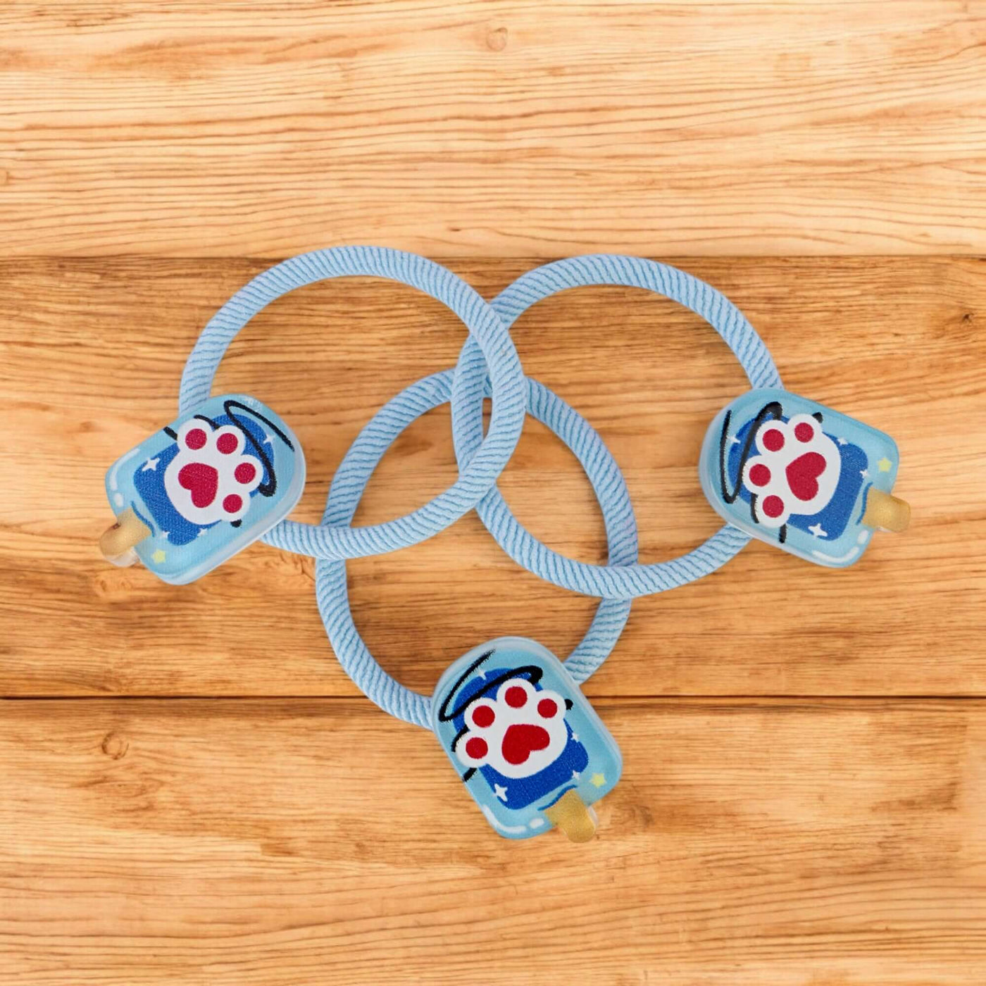 Korean Style Paw Popsicle Hair Ties - Set of 3