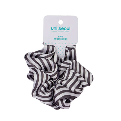 Korean Style Striped Scrunchie