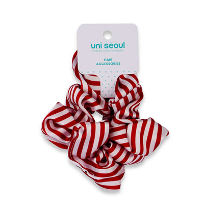 Korean Style Striped Scrunchie