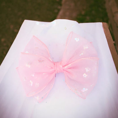 Korean Cute Bow Clips - Pink