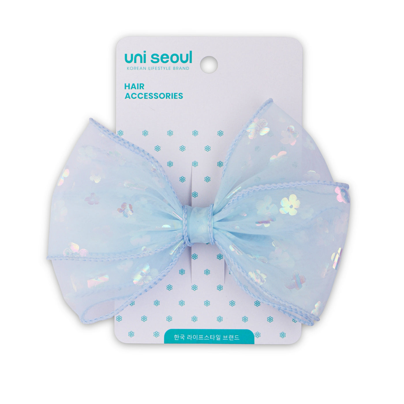 Korean Cute Bow Clips - Blue