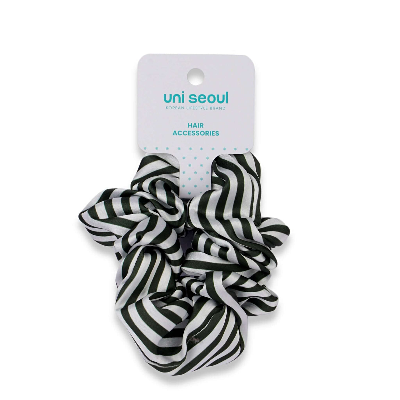 Korean Style Striped Scrunchie