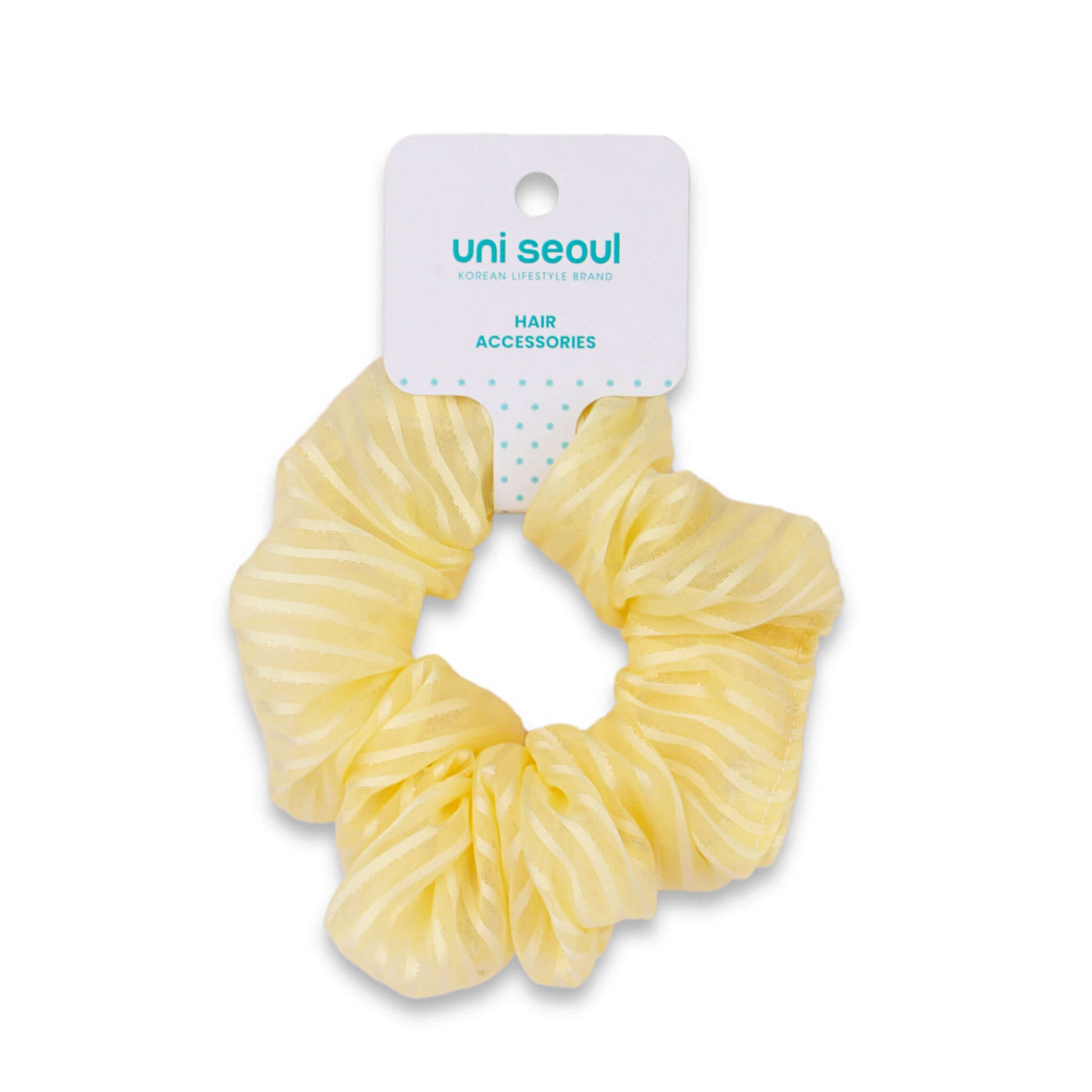 Korean Style Striped Scrunchie