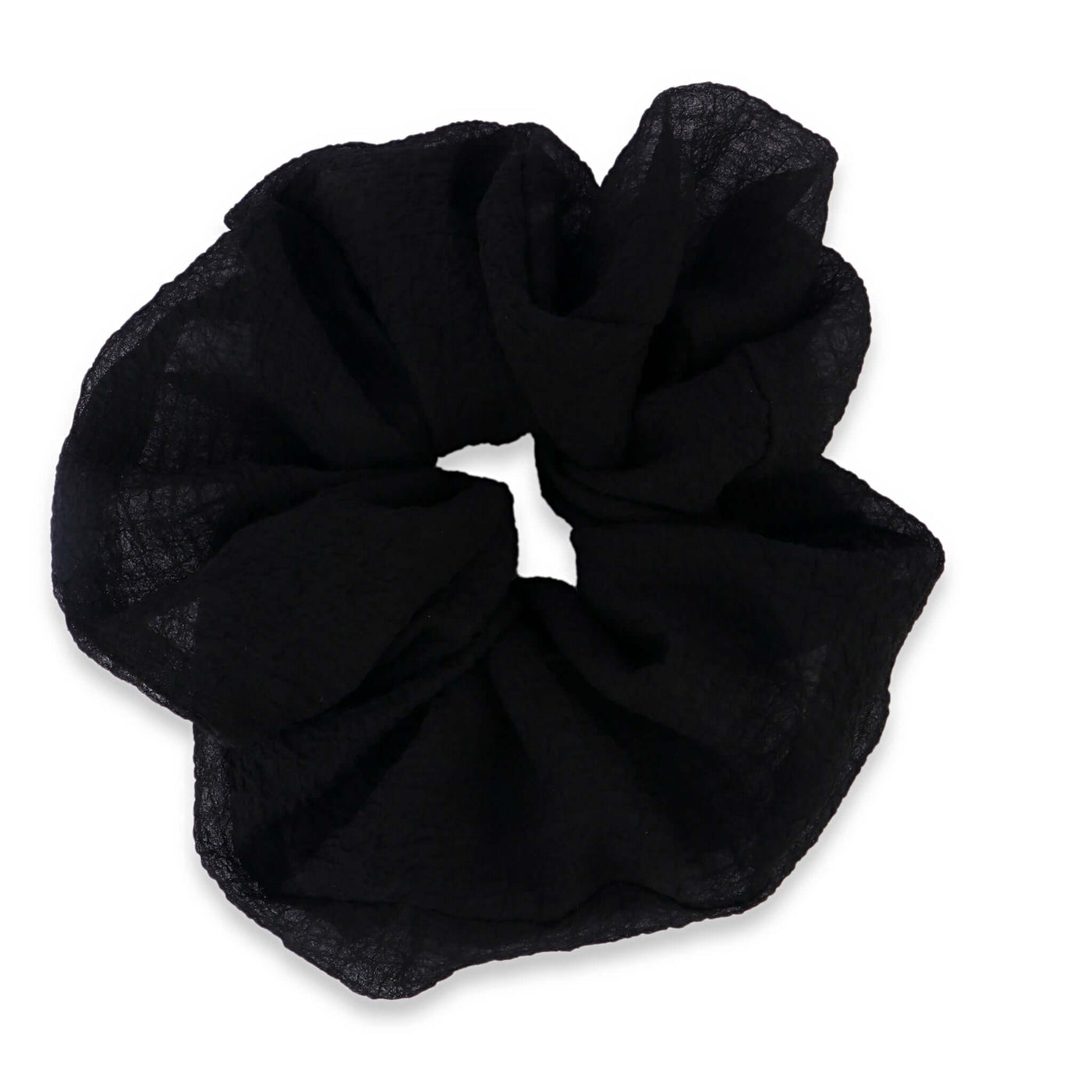 Korean Style Black Blossom Scrunchie