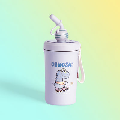 Cute Sips Stainless Steel Bottle with Straw