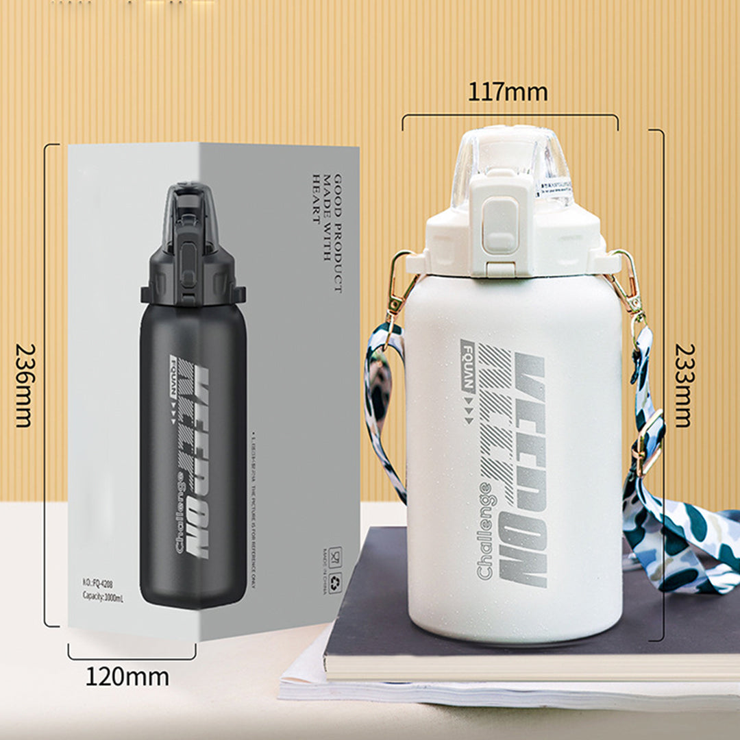 Double Wall Insulated Stainless Steel Bottle | 1000ml White