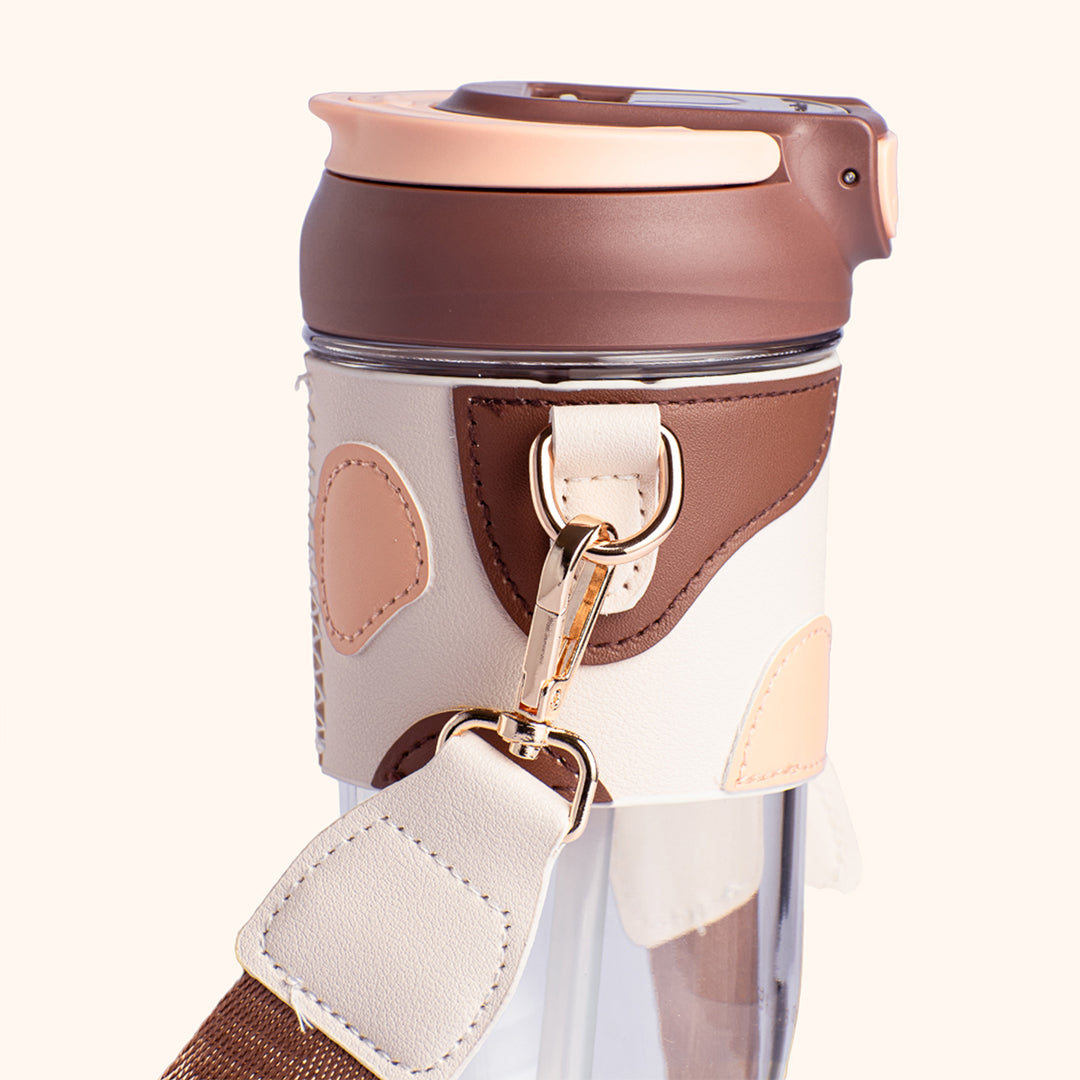 Faux Leather Elegance Sipper, 500 ml