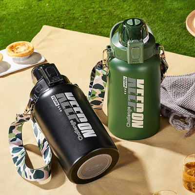 Double Wall Insulated Stainless Steel Bottle | 1000ml Green
