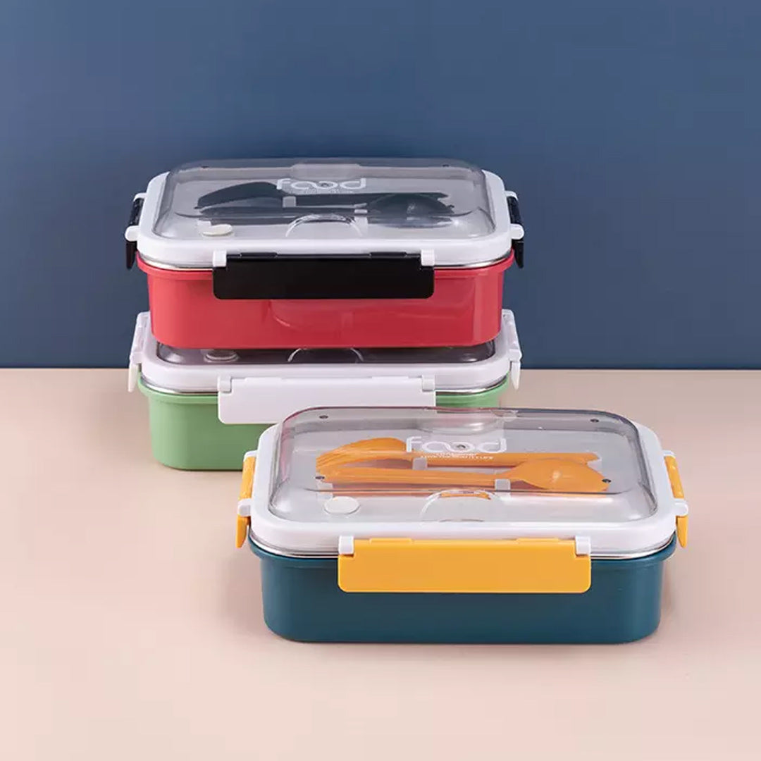 Stainless Steel 2-Tier Bento Box, Leak-Proof