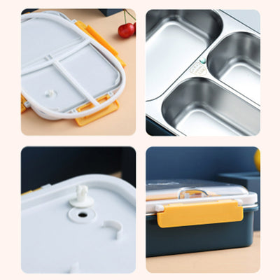 Stainless Steel 2-Tier Bento Box, Leak-Proof