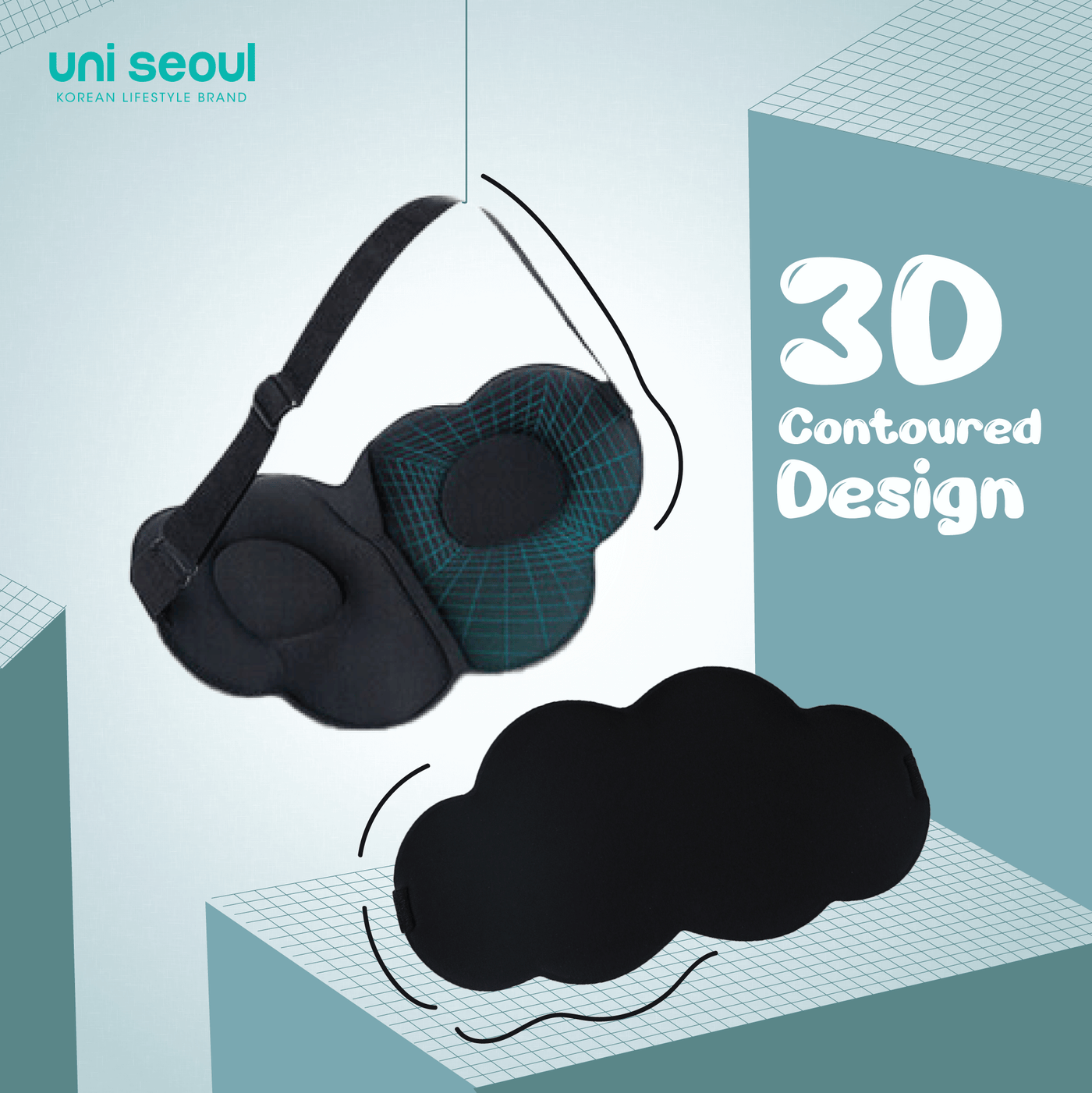 3D Cloud Soft Padded Eye Mask