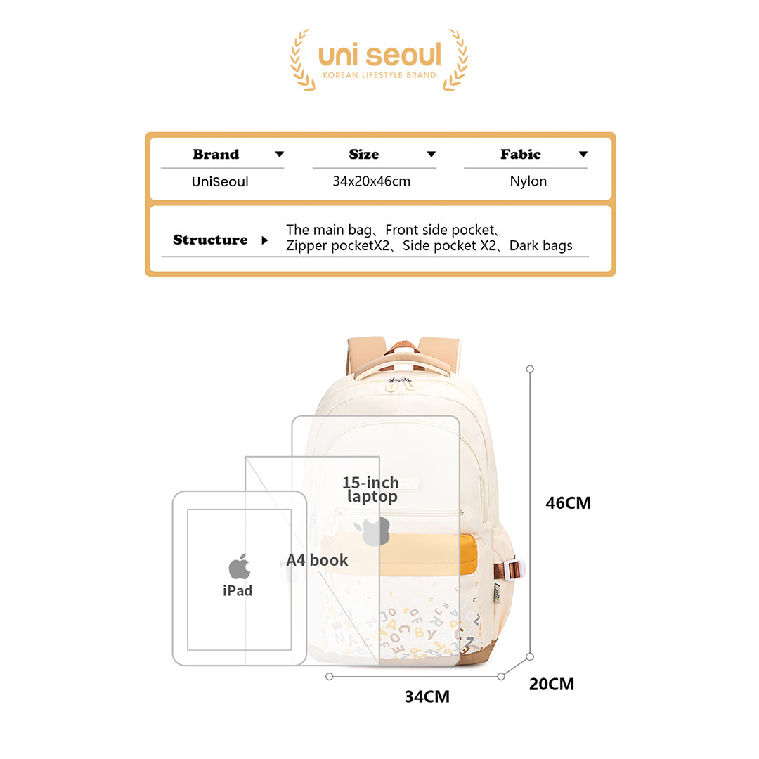 Korean-Inspired Casual School Bag