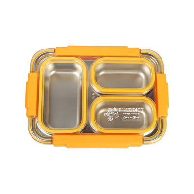 Korean Bento Box 3 Grid - Yellow