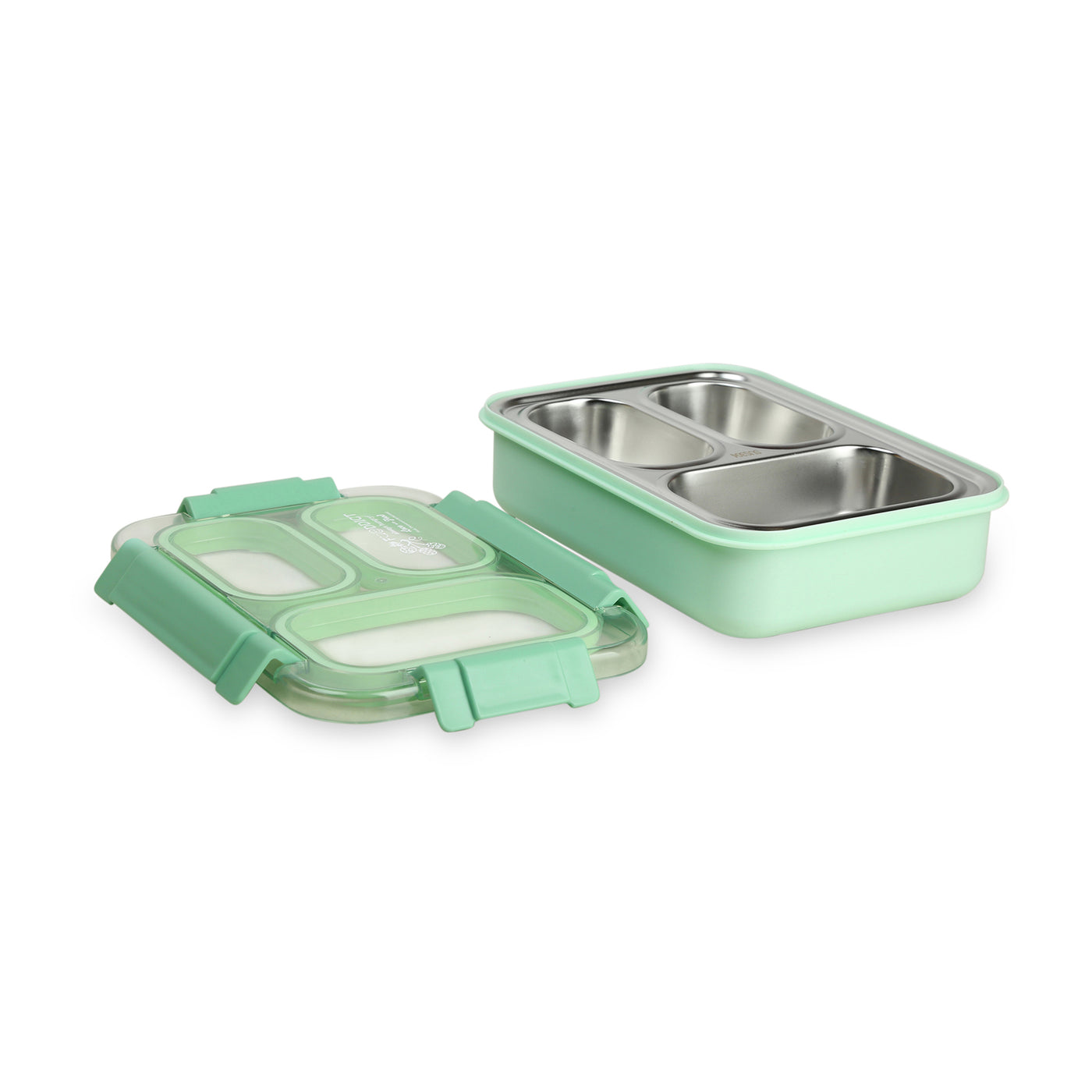 Korean Bento Box 3 Grid - Green