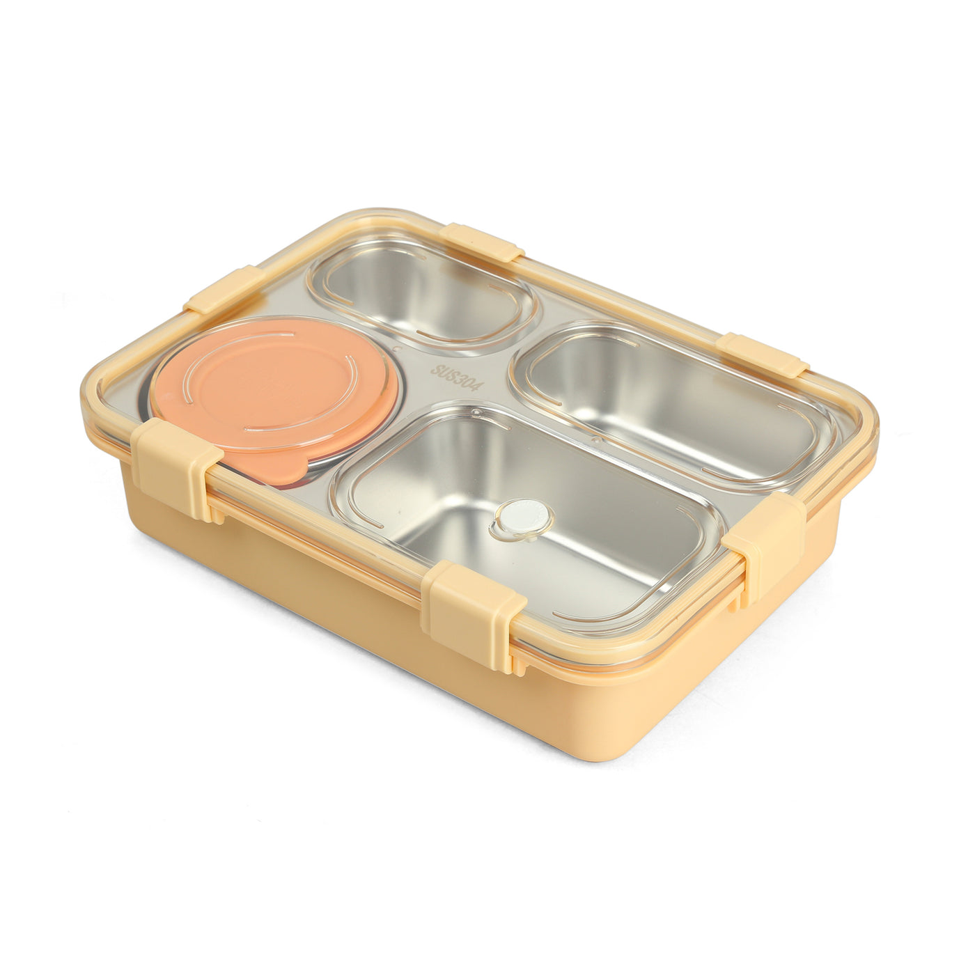 Korean Bento Box 4 Grid with Soup Bowl, LP1