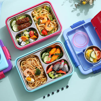 Korean Bento 7-Sections Stainless Steel Lunch Box, 1100ml