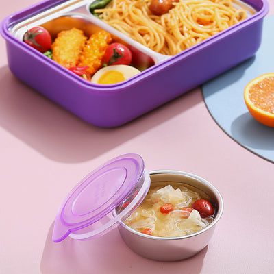 Korean Bento 4-Sections Stainless Steel Lunch Box, 900ml