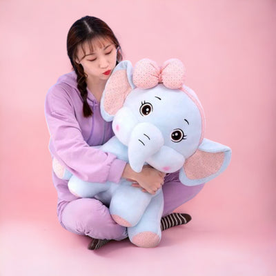 Cute Elephant with Bow Plush Toy