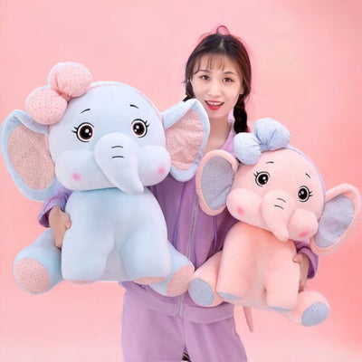 Cute Elephant with Bow Plush Toy