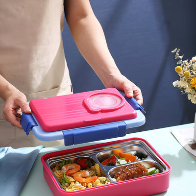 Korean Bento 7-Sections Stainless Steel Lunch Box, 1100ml