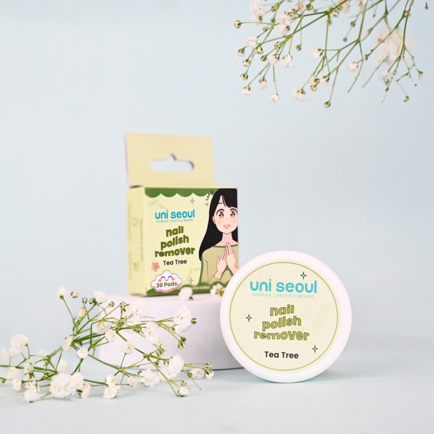 Uni Seoul Nail Polish Remover Pads - Tea Tree