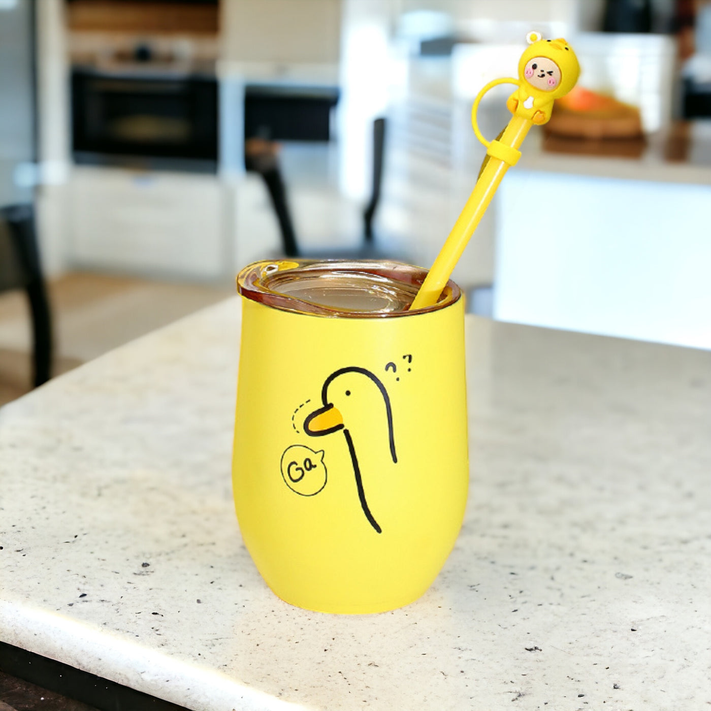 Stainless Steel Cute Straw Mug