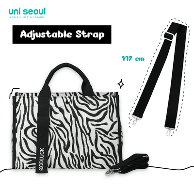 Canvas Korean Tote Zebra