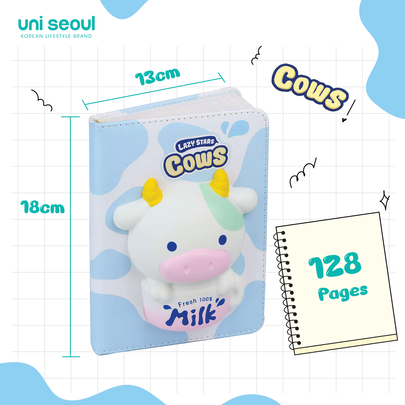 Cute 3D Big Squishy Notebook - Mouse