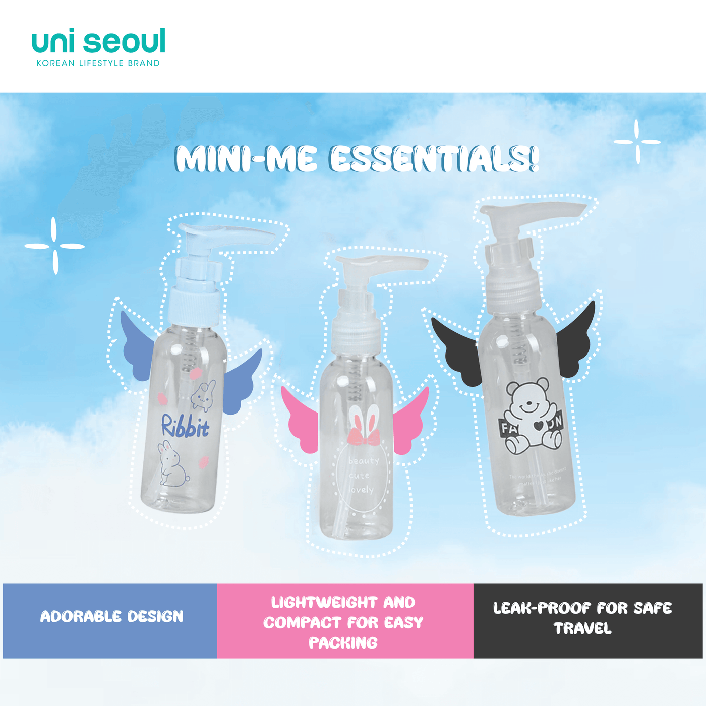 Cute Travel Bottle Set