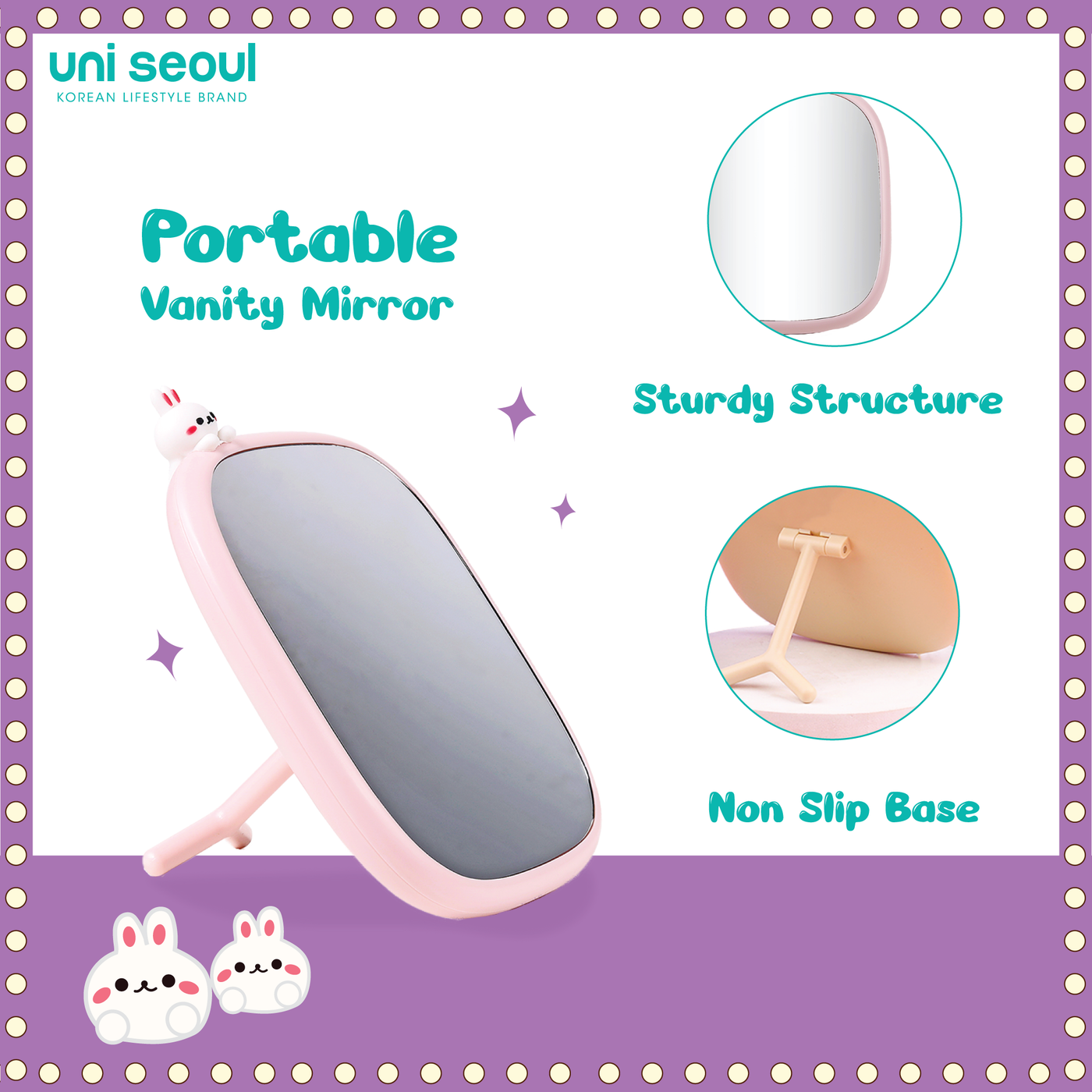 Cute Vanity Mirror with Stand