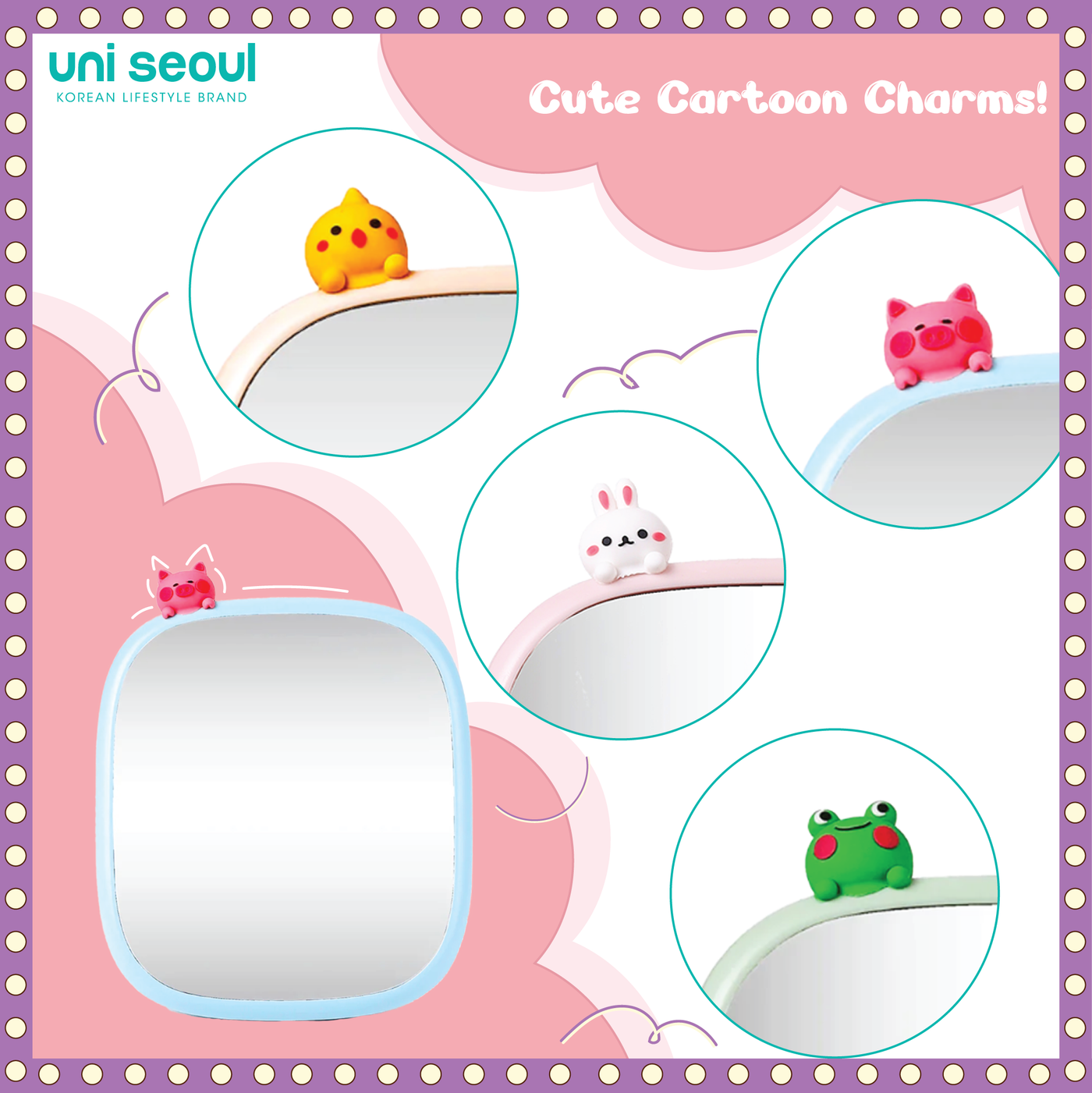 Cute Vanity Mirror with Stand