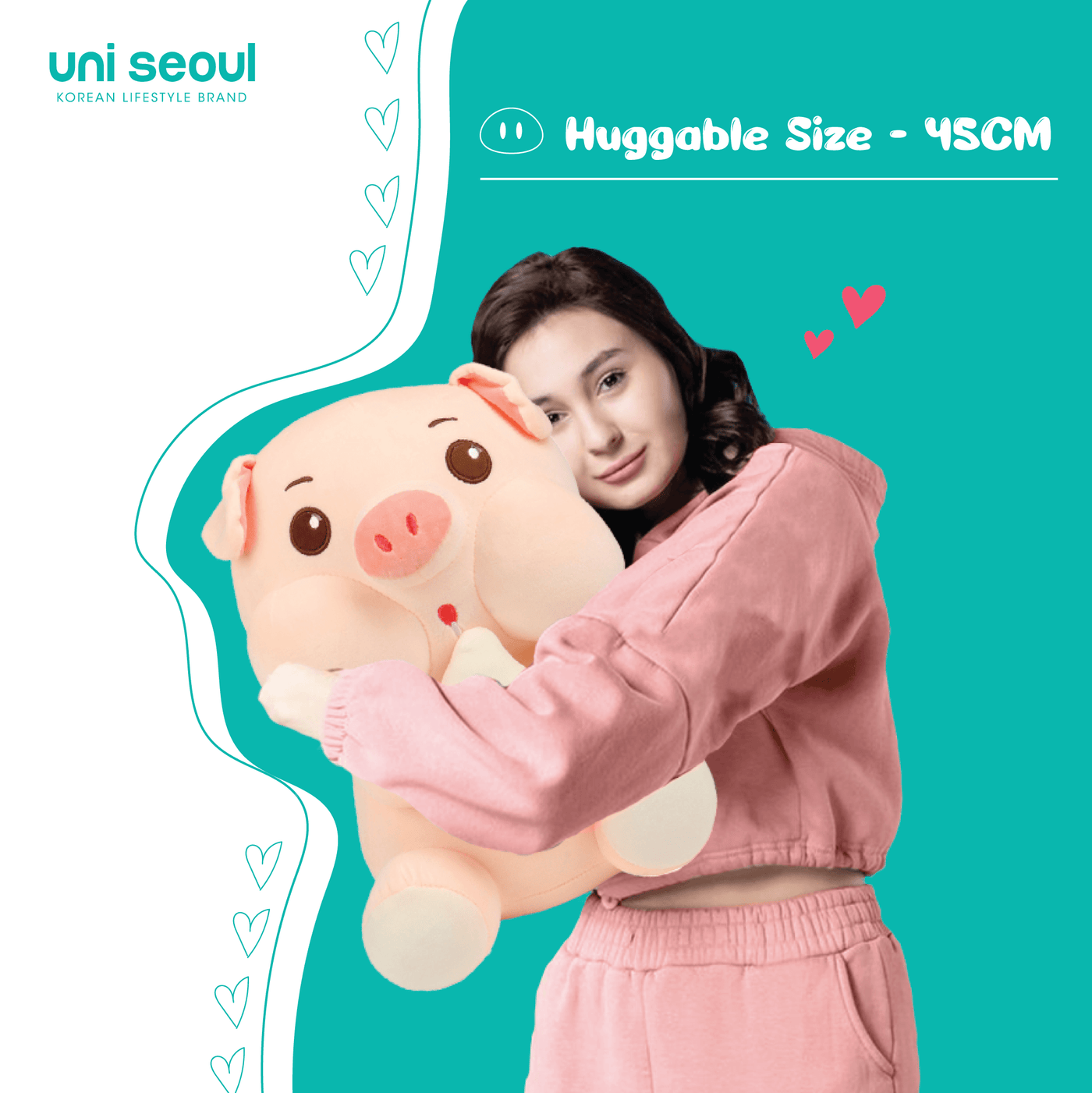 Cute Bottle Pig Plush Toy I 45 CM