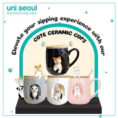 Cute Ceramic Cat Mug - 400 ml