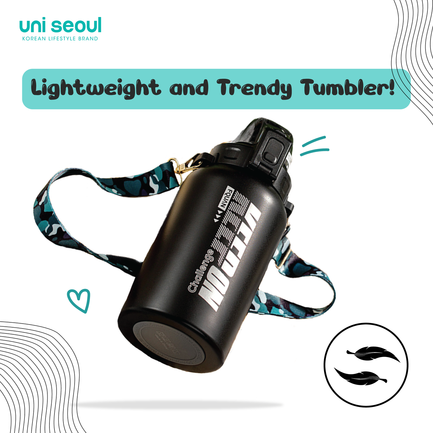 Double Wall Insulated Stainless Steel Bottle | 1000ml Black