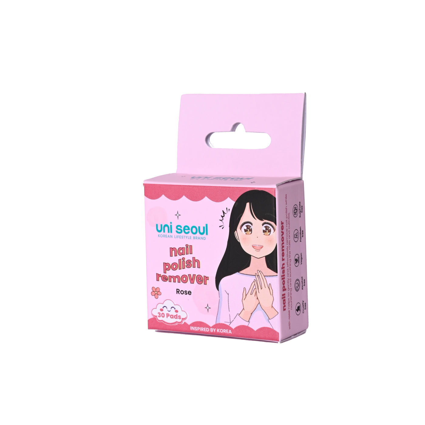 Uni Seoul Nail Polish Remover Pads - Rose