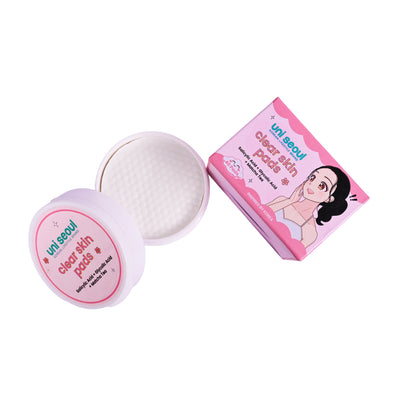 Uni Seoul Clear Skin Pads - Salicylic Acid + Glycolic Acid + Matcha Tea