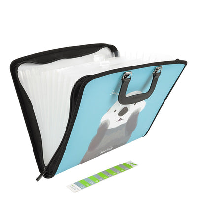 File Folder with Zipper Lock and Handle