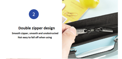 File Folder with Zipper Lock and Handle