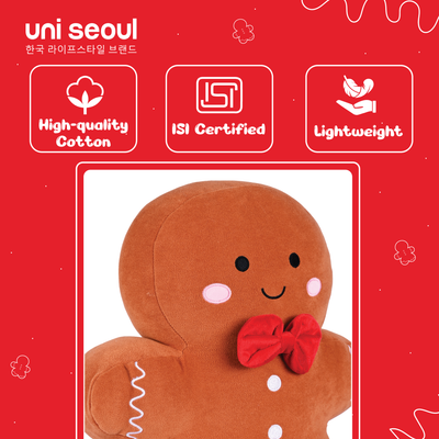 Gingerbread Man Plushie Cushion