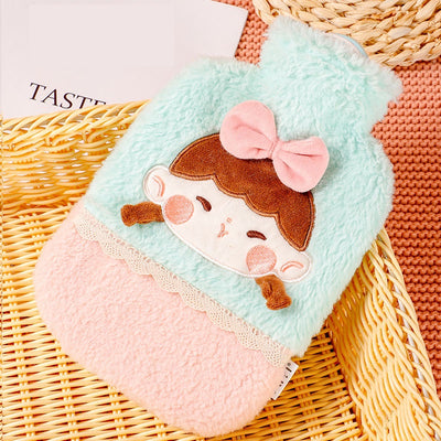 Hot Water Bag with Cute Girl Soft Cover