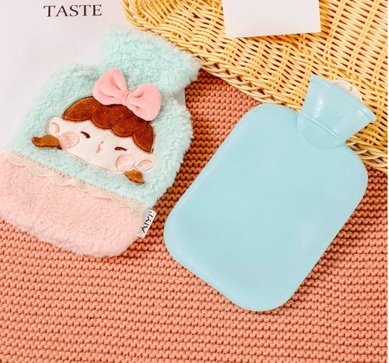 Hot Water Bag with Cute Girl Soft Cover