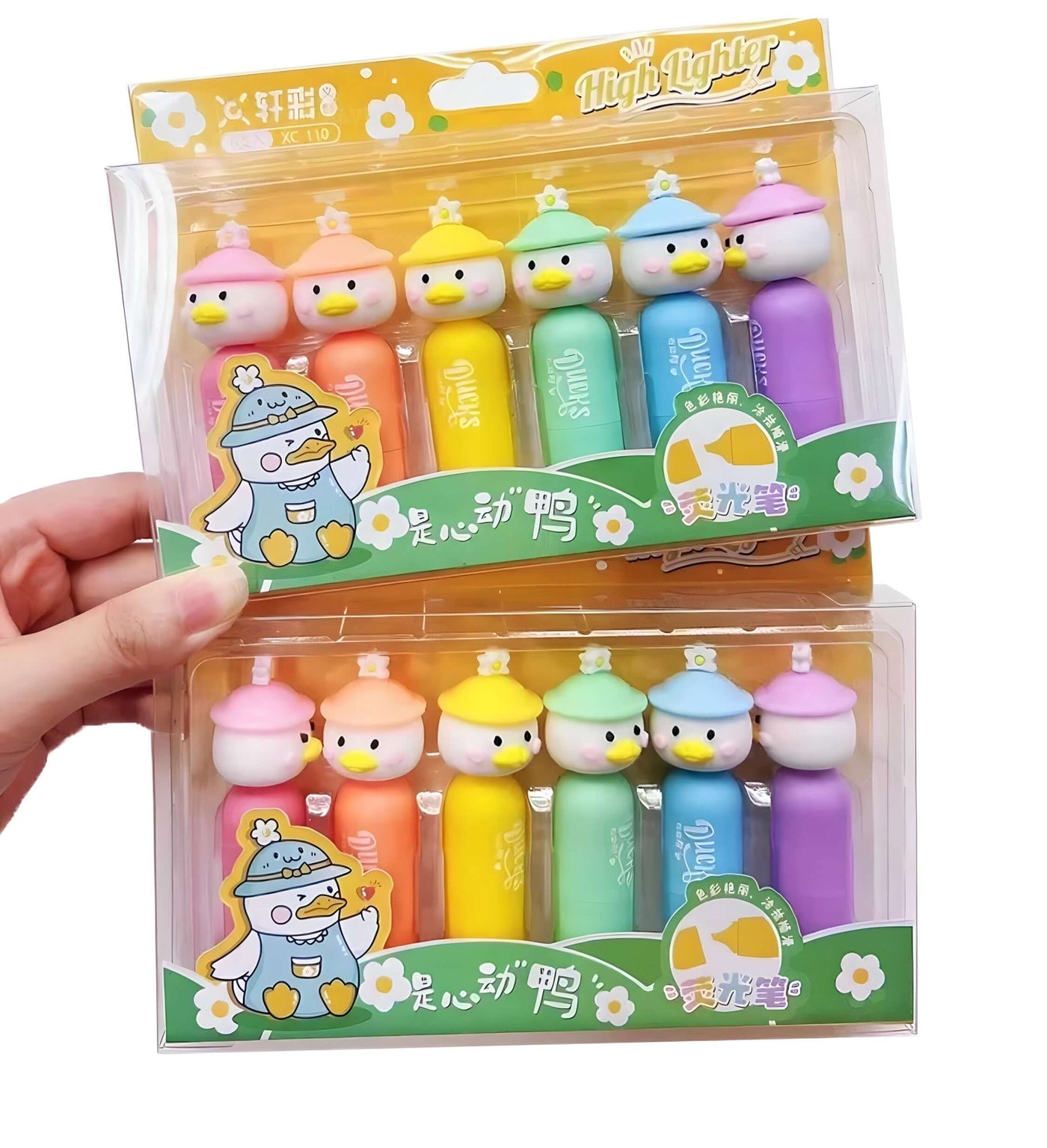 Kawaii Duck Highlighters - A pack of 6