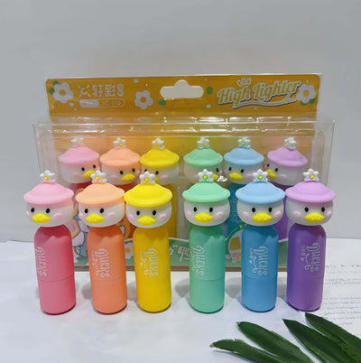 Kawaii Duck Highlighters - A pack of 6