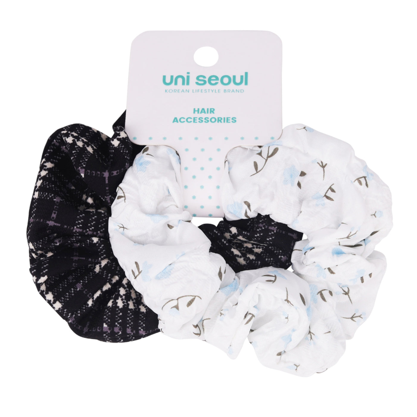 Korean Style Hair Scrunchies - Pack of 2