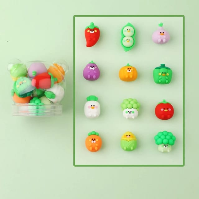 Fruit Shape Eraser Set