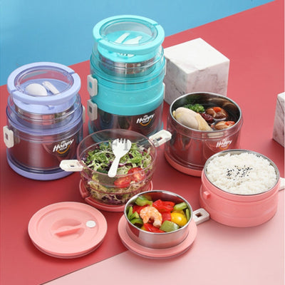 Korean 3 Layer Stainless Steel Lunch Box I 2100ml