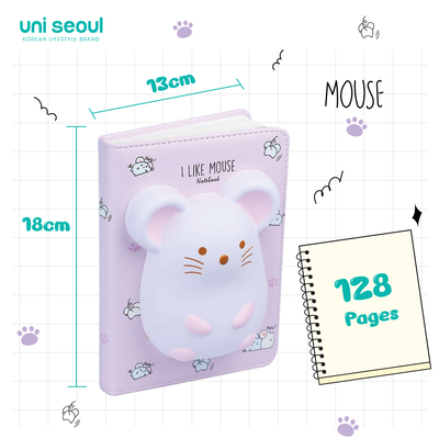 Cute 3D Big Squishy Notebook - Mouse