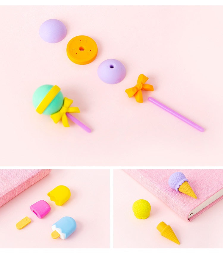 Ice Cream Shaped Cute Eraser Sets