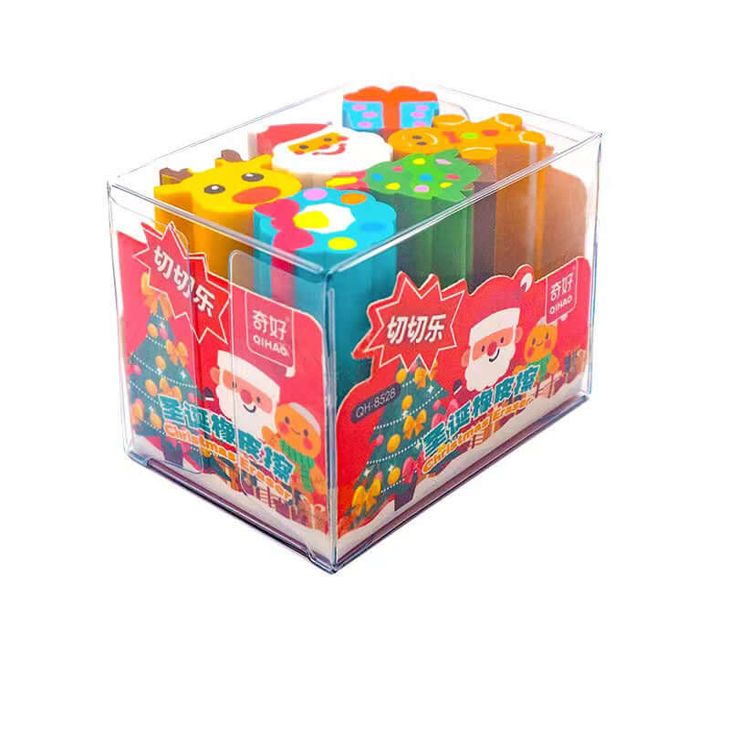 Christmas Joy Pencil Eraser Set I 6 Pieces