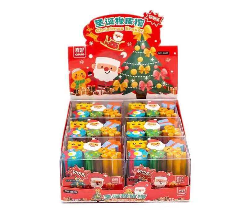 Christmas Joy Pencil Eraser Set I 6 Pieces